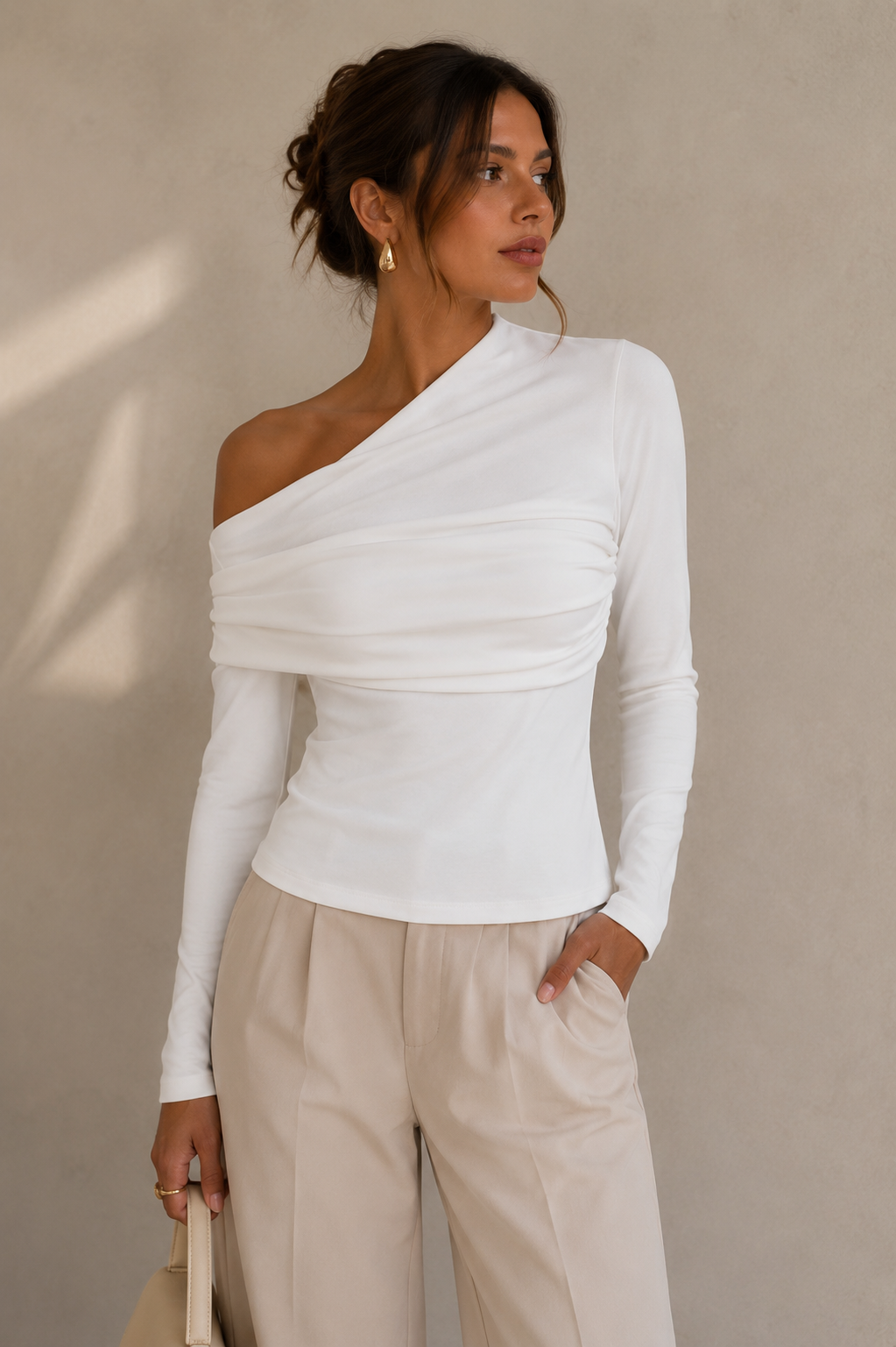 Velmora Sculpt One-Shoulder Top