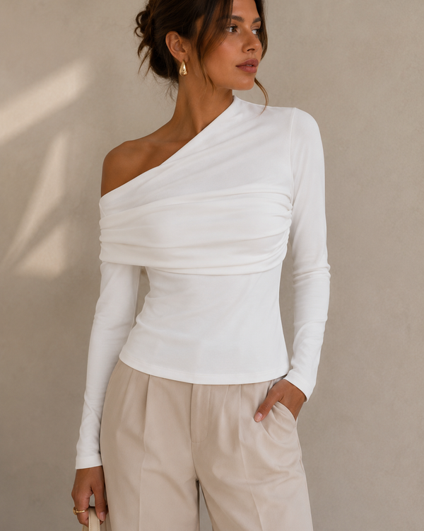Velmora Sculpt One-Shoulder Top